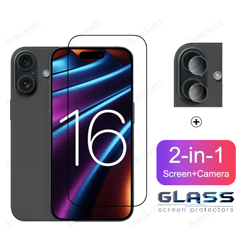 Kính cường lực cho iPhone 16 15 14 Plus 13 12 11 Pro Max 12 13 Mini 6 7 8 6s Plus 5 4s 5s 2 trong 1 