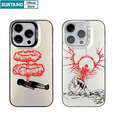 Suntaiho Chất Lượng Cao Độc Đáo Nấm Họa Tiết Đám Mây Vỏ Điện Thoại Cho Iphone 15 14 13 12 11 Pro Max TPU Silicon Mềm Cao Cấp Chống Sốc Ốp Lưng