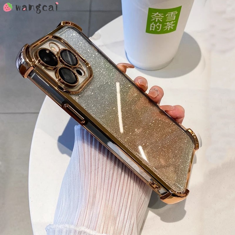 Dành Cho Redmi Note 13 12 11 11E Pro Max 13R 11S 4G Ốp Điện Thoại Sử Dụng Kép Mạ Gradient Sáng Bóng Lấp Lánh Sang Trọng Bé Gái Chống Rơi Vỏ Mềm Chống Sốc Ốp Lưng