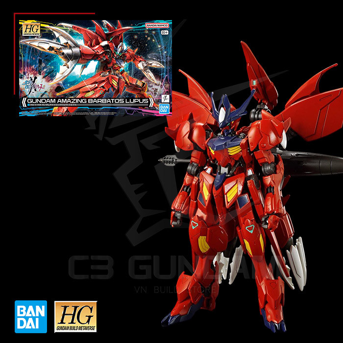 [BANDAI] MÔ HÌNH HG 1/144 Gundam Amazing Barbatos Lupus (Gundam Build Metaverse) HGBM 011