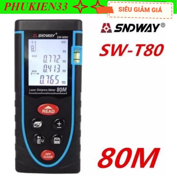 Thước đo khoảng cách bằng tia laser SNDWAY phạm vi 80m (SW-M80)