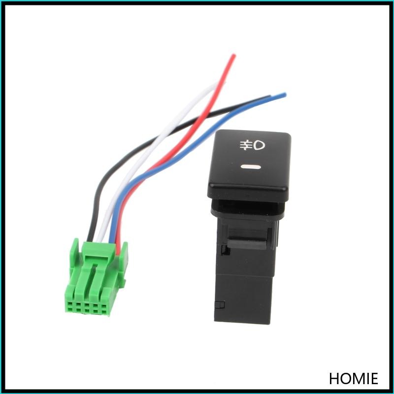 DC12V Rear Fog light Push Switch 4 Wire Button For