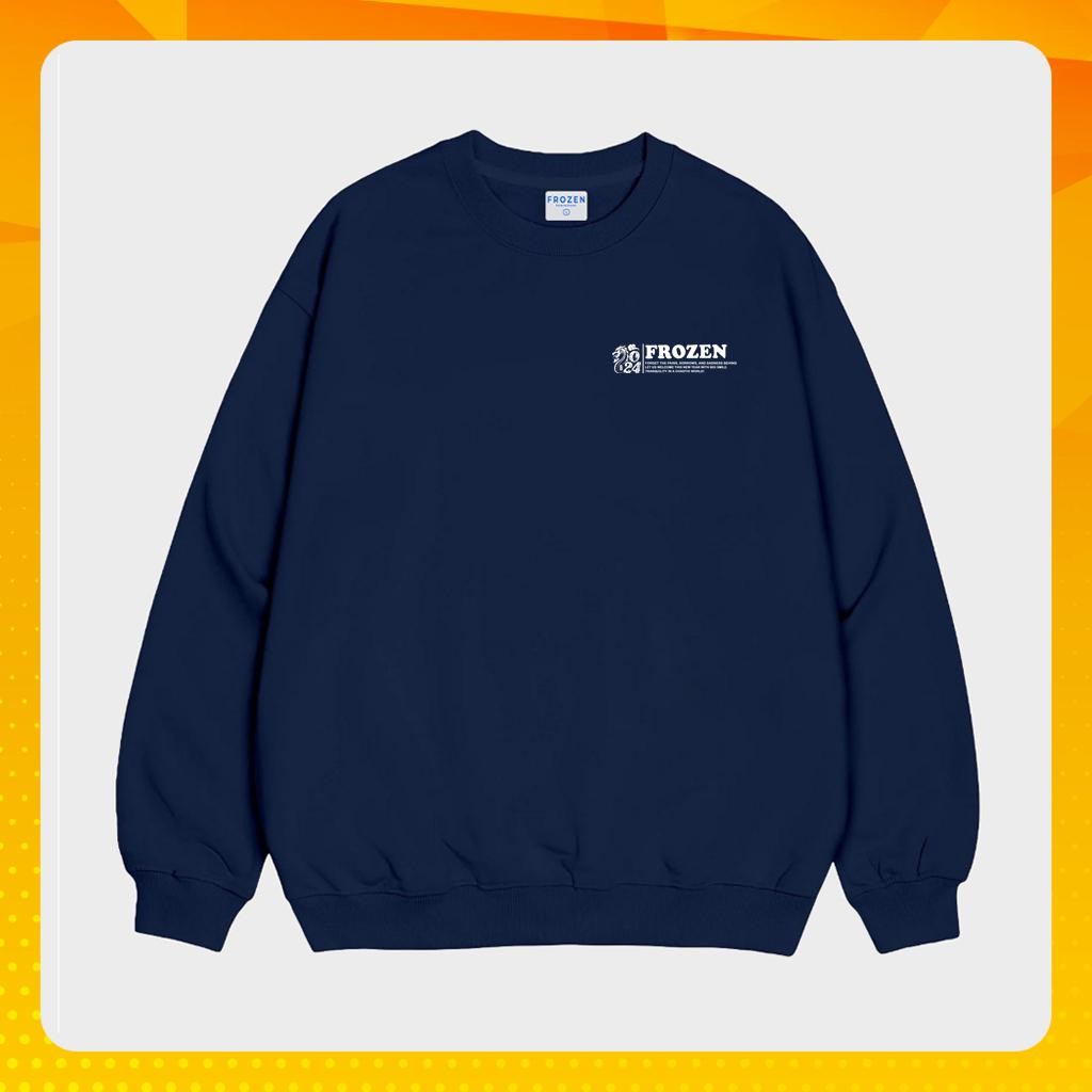 Áo Sweater Frozen Dragon2024 Nỉ lót lông Cotton 100% Unisex Local Brand
