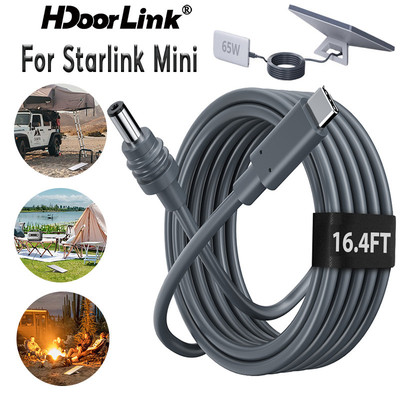 Cáp Mini HdoorLink Starlink 16FT USB-C sang DC Cáp nguồn cho Starlink Space-x Mini