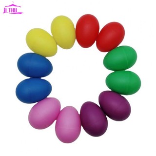 【UTHU】Maracas Rattle Easter Sound Egg 12 Pcs Latin Hand Percussion Musical Instrument