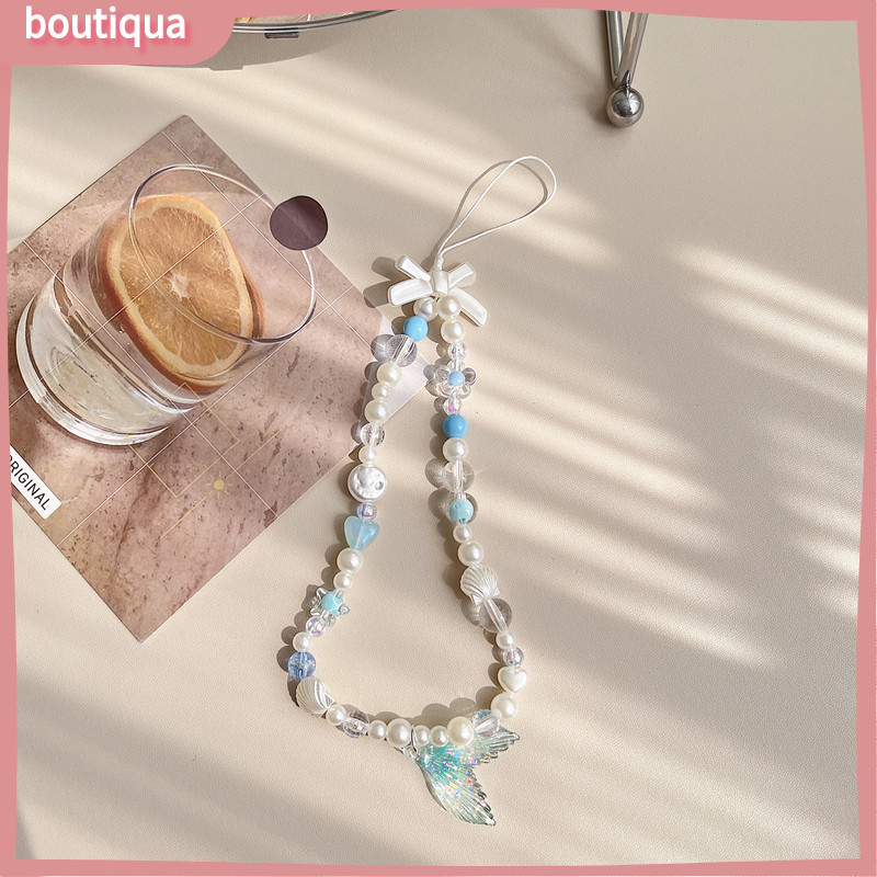 Nàng Tiên Cá HP Chain Ins Hàn Quốc Dây Đeo Điện Thoại Dễ Thương Dây Hoa Tulip Pha Lê Đính Hạt Dây Xích Điện Thoại-BA | BigBuy360 - bigbuy360.vn