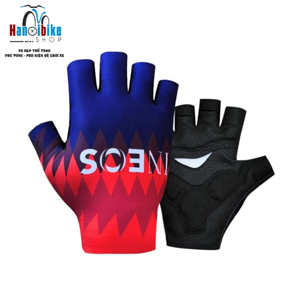 Gang tay đạp xe đội tuyển Ineos mẫu chui cổ đen đỏ xanh 2023