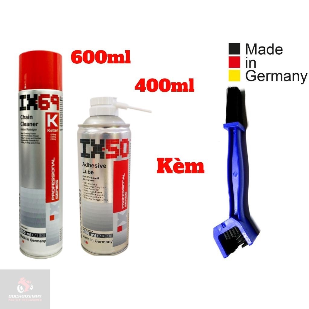 Combo vệ sinh- bảo dưỡng sên Ix69 + Ix50 (M50 ceramic) WOW + Bàn chải . DoChoiXeMay