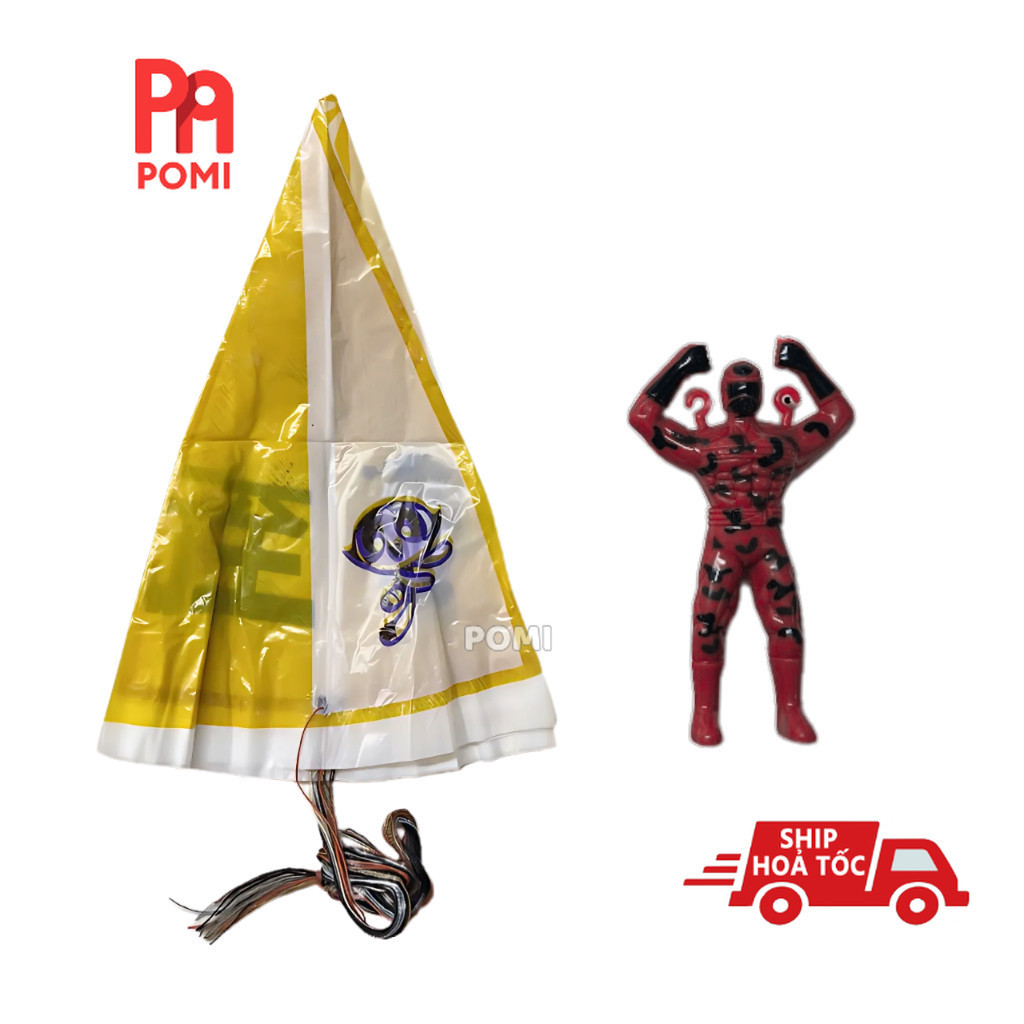 Combo 5 lính nhảy dù nhiều màu - Đồ chơi vui chơi mùa hè cho bé - POMI