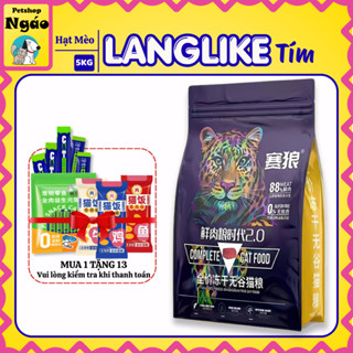 Hạt mèo  nhiều topping đạm 40%, Hạt LANGLIKE cho mèo, không độn ngũ cốc siêu topping ___