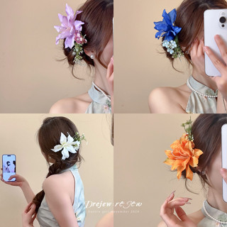 DREJEW Kẹp tóc bên hoa phong cách kỳ nghỉ thời trang nhỏ tươi mỏ vịt kẹp phụ kiện tóc đa năng dành cho nữ