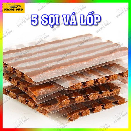 5 sản phẩm đơn Miếng Vá Lốp - Miếng Vá Dùi - Sợi Vá Rút Dùng Vá Săm Lốp Ô Tô Xe Máy Ruột Không Săm