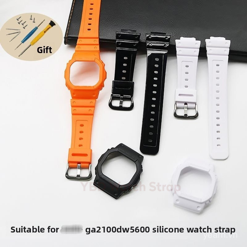 Bộ dây đeo và vỏ đồng hồ silicon bền bỉ cho GA-2100 / 2110 / DW5600 / 5611 - Bộ điều chỉnh hình bát 