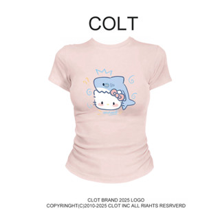 áo phông nữ áo thun ôm body hello kitty Thời trang mùa hè  CLOT áo thun local brand