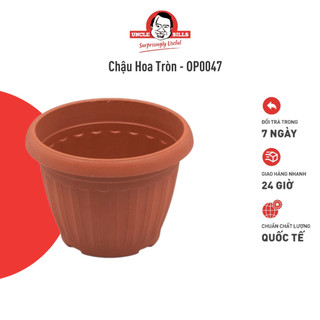 Chậu hoa tròn kiểu hy lạp mini - màu đất - uncle bills op0047
