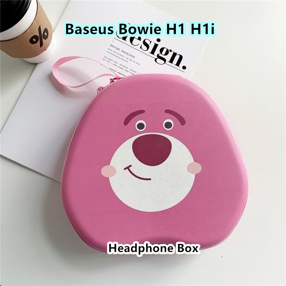 [Xu hướng phía trước] Dành cho tai nghe Baseus Bowie H1 H1i Vỏ cứng Tai nghe màu đen nguyên chất Tai