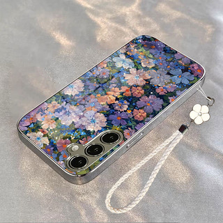  ốp lưng samsung S25 S24 S23 S22 S21 S21 + S20 Note20 10 Ultra   Plus   Pro   FE A55 A54 A53 A52 A35 A34 A33 A23 A15 A14 A13 A05S A05 ốp kính dây đeo điện thoại hoa đầy màu sắc 