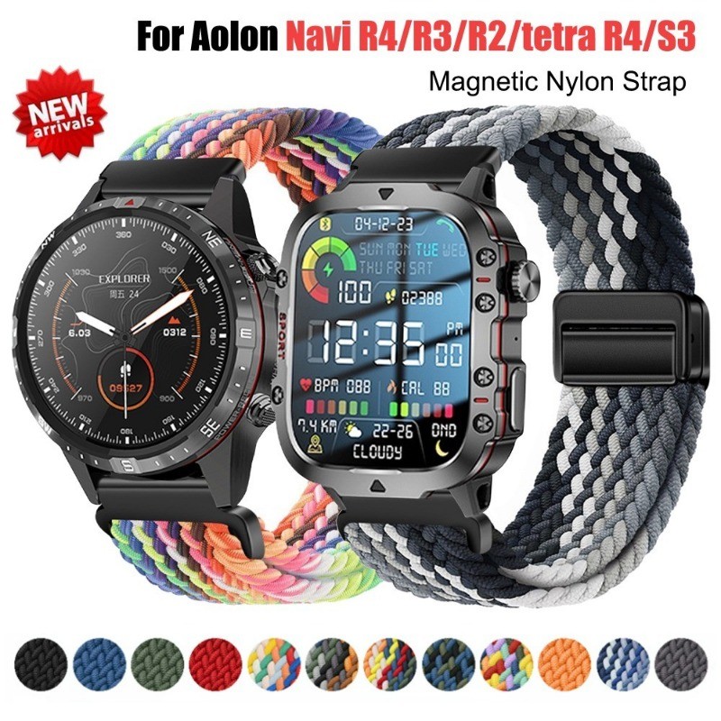 20 22mm Nylon Dây Đeo Từ Tính Cho Aolon Navi R4 / R3 / R2 Nylon Vòng Dây Đeo Thể Thao Cho Aolon tetr