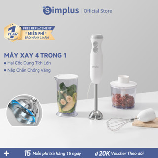 Simplus Máy Xay Cầm Tay Xay Thịt Đánh Trứng Xay Thực Phẩm Cho Bé Ép Trái Cây Làm Sốt Làm Bánh Xay Hạt JBBA003