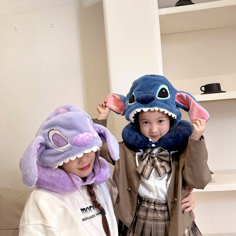 Stitch Cyclops U-Shape Pillow Lunch Break U Pillow Protection Cervical Neck Car Plane Sleeping Trave