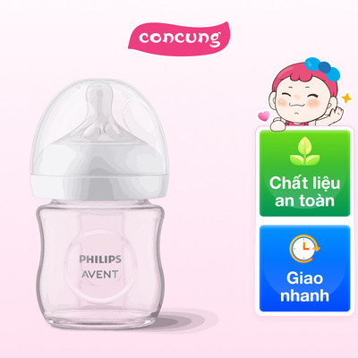 Bình sữa thủy tinh Philips Avent mô phỏng tự nhiên 120ml (SCY930.01)