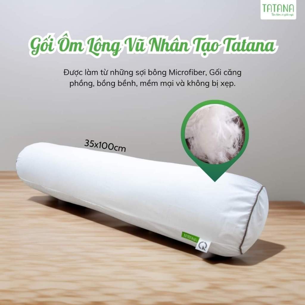 Gối Ôm Lông Vũ Nhân Tạo TATANA, Sợi Bông Micro Fiber Siêu Mịn, Mềm Mại, Êm Ái Cho Giấc Ngủ Sâ