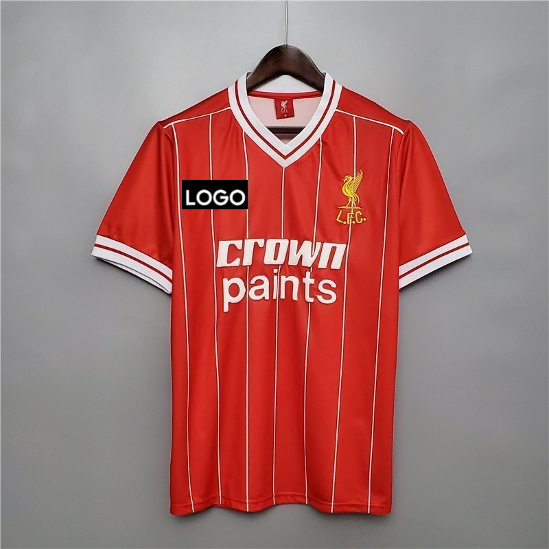 #LF 81-84 Sân khách sân nhà Retro Soccer Jersey Bóng đá Liverpool-S8