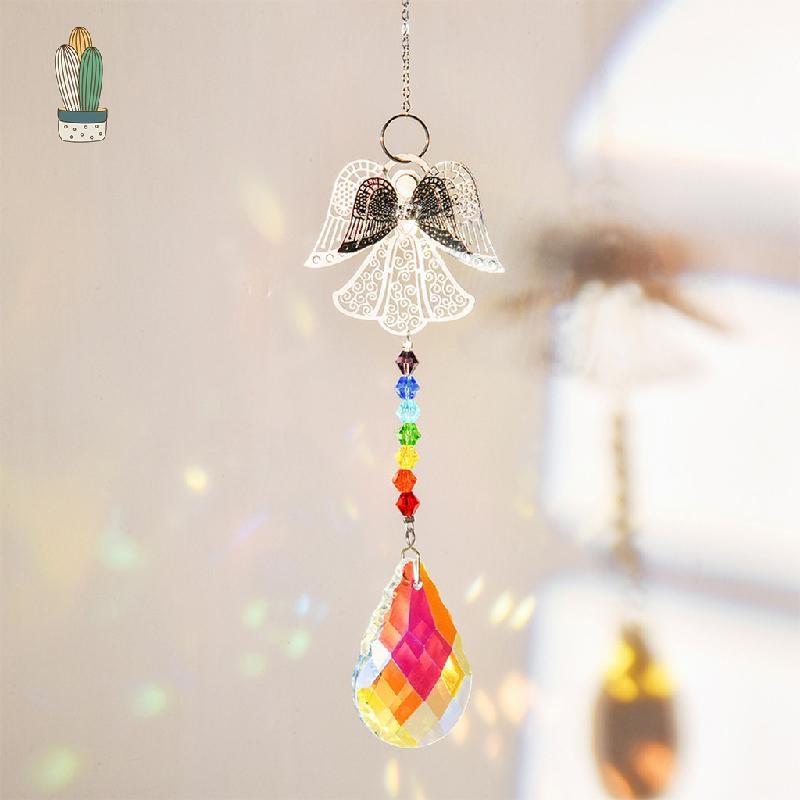 Crystal Light-Catching Window Shining Crystal Light-Catching Angel Mặt dây chuyền Thích hợp cho tran