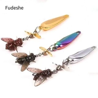 Bộ mồi câu cá ruồi nhân tạo Fudeshe chịu lực tốt và chống gỉ sét, tiện lợi khi di chuyển