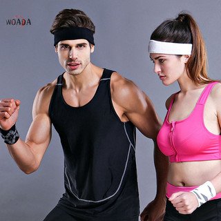 Woada Thời Trang Đàn Hồi Cao Cho Nữ Tập Gym Thể Thao Mồ Hôi Tóc Dây Đeo Đầu Thấm Hút Mồ Hôi Mềm Chống Trơn Trượt Thể Thao VN