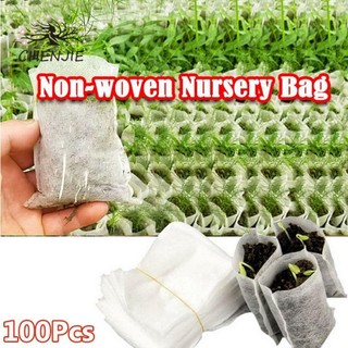 Chenjie Thực Vật Túi Mầm Non Không Dệt 100 Chiếc Thông Gió Trồng Cây Con Nuôi Trồng Vật Dụng Làm Vườn