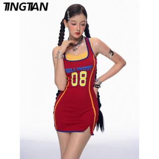 TINGTIAN váy Đầm váy nữ body đầm Cute INS Stylish Thời trang WLQ24708P1 29Z240715