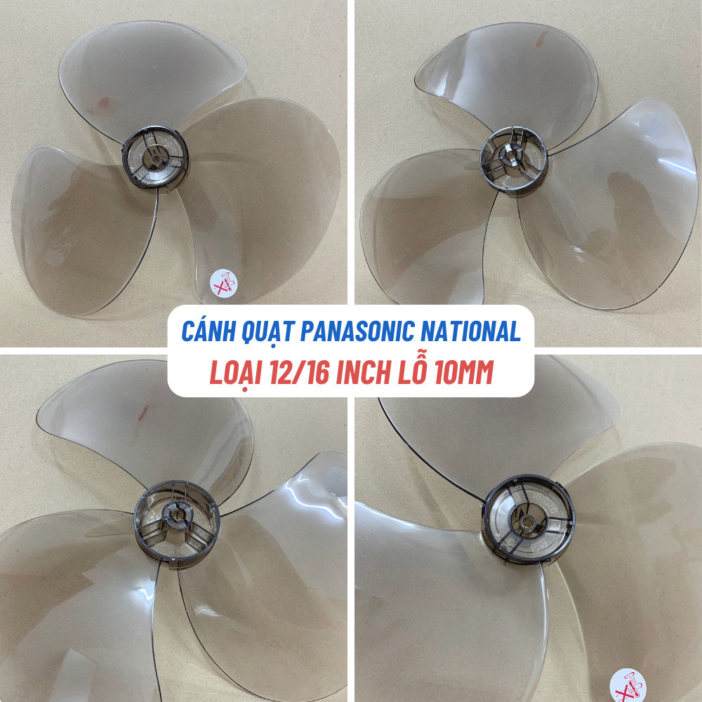Cánh Quạt Nhựa Tương Thích Quạt PANASONIC Size 12/16 Inch Lỗ 8/10 mm Model F409K/F409M/F400,... Đa D
