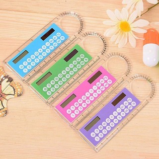 Y&X Máy tính mini Thước Đo Góc 3 Trong 1 Sử Dụng Năng Lượng Mặt Trời Kèm Thẻ Phóng Đại Tiện Dụng Cho Học Sinh / Văn Phòng