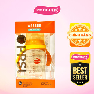 Bình sữa cổ rộng ppsu wesser 260ml