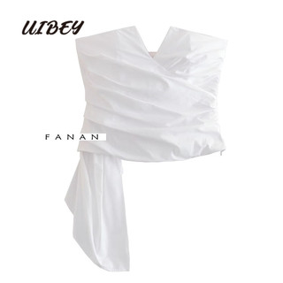 Uibey Áo Vest Cổ Chữ V Gấp Gọn Đa Năng Thời Trang 7676