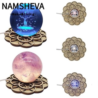 Namsheva đế trưng bày bóng pha lê đạo cụ chụp ảnh đèn ngủ led đế bóng pha lê