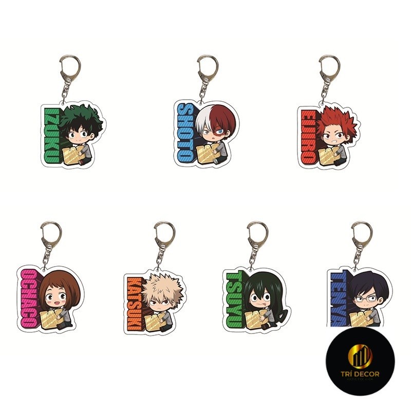 My Hero Giới Học Thuật Móc Chìa Khóa Midoriya Izuku Bakugou Katsuki Todoroki Shoto Anime Nhật Bản Lư