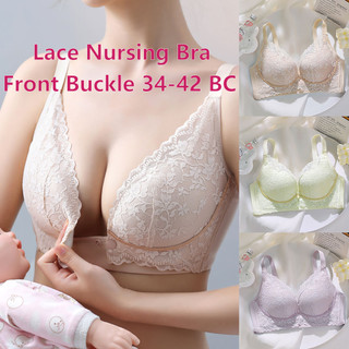 Áo ngực cho con bú Khóa trước 34-42 BC Cup Ren Tập hợp Push Up Áo ngực bà bầu thoáng khí Áo ngực cho con bú