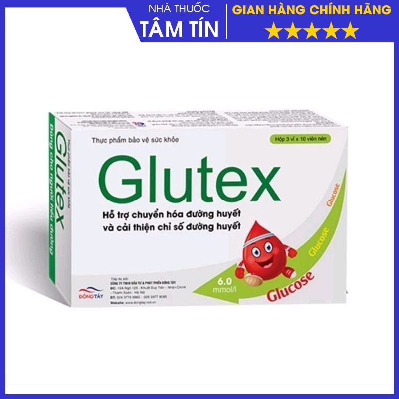 Glutex - giúp hạ đường huyết, kiểm soát đường huyết và ngăn ngừa biến chứng đái tháo đường