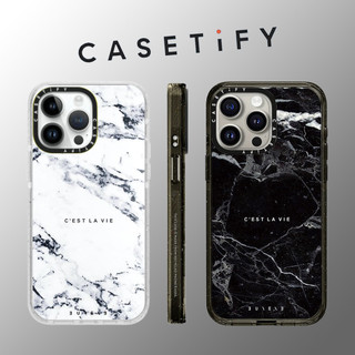 Casetify Sáng tạo màu đen trắng hoa văn đá cẩm thạch Vỏ điện thoại Acrylic chống sốc cho iPhone 15 Pro Max 14 Plus 13 ProMax 12 12Pro Vỏ bảo vệ cứng bằng điện thoại chống sốc