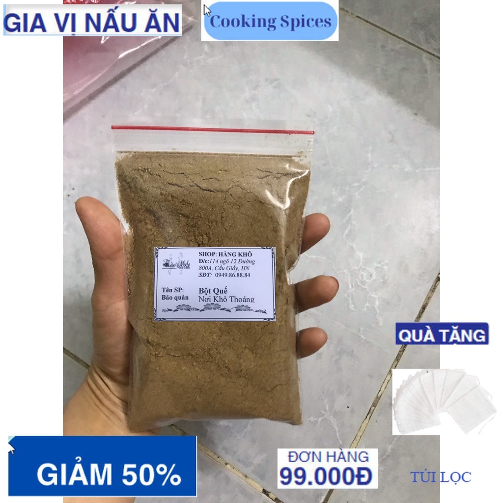 Bột quế thơm cay 100gr Hoàng Thịnh - Hàng chuẩn