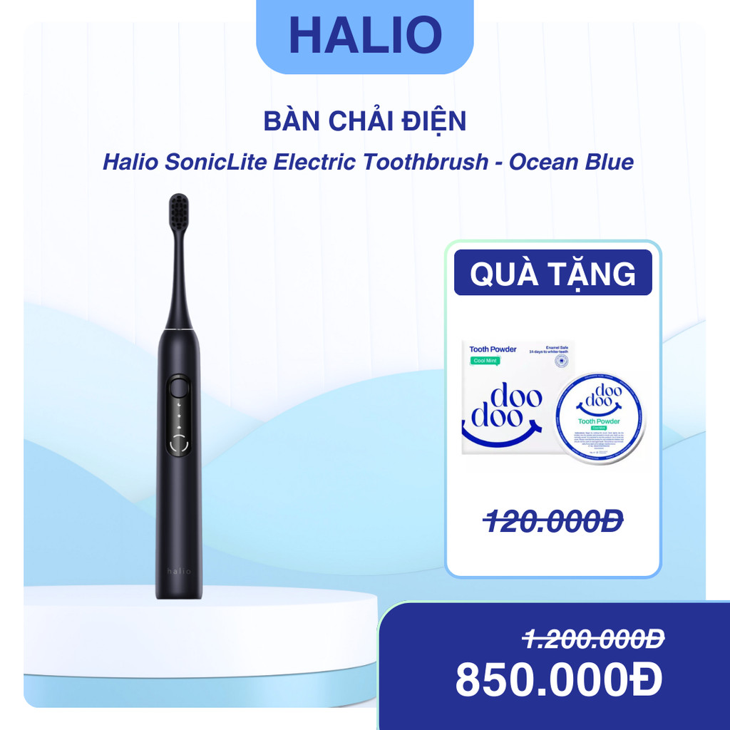 Bàn Chải Điện Halio SonicLite Electric Toothbrush - Ocean Blue