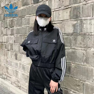 Thêu Logo Adidas 100% Chính Hãng Lưới Bên Trong Lót Cặp Đôi Áo Khoác Áo Khoác Nữ Áo Khoác Đồng Bằng Có Khóa Kéo Bomber Áo Khoác Gió Áo Khoác Nam