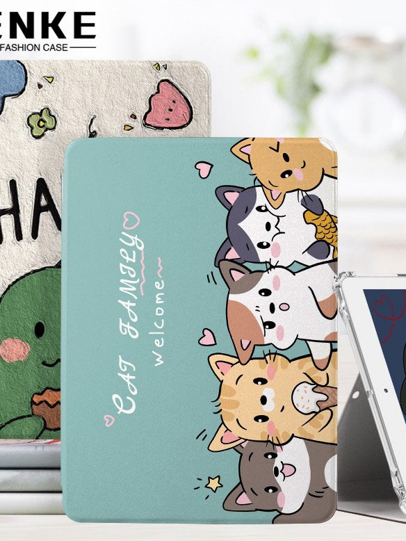 [SS originality] KENKE iPad Case Cartoon Cute Silicone Soft Case for iPad 2020 Air 4 Air 5 2022 iPa