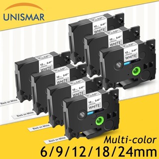  Băng TZE tương thích 6   9   12   18   24mm tze231 tze221 tze211 Băng anh em tương thích TZE-231 Băng dán nhãn nhiều lớp Băng dính mạnh cho máy tạo nhãn Brother P-Touch PTH110 