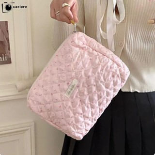 Caeiore Make Up, Zip Closure Mềm mại và thoáng khí Túi đựng mỹ phẩm nữ màu hồng dễ thương, Túi đựng đồ du lịch bằng vải hai lớp