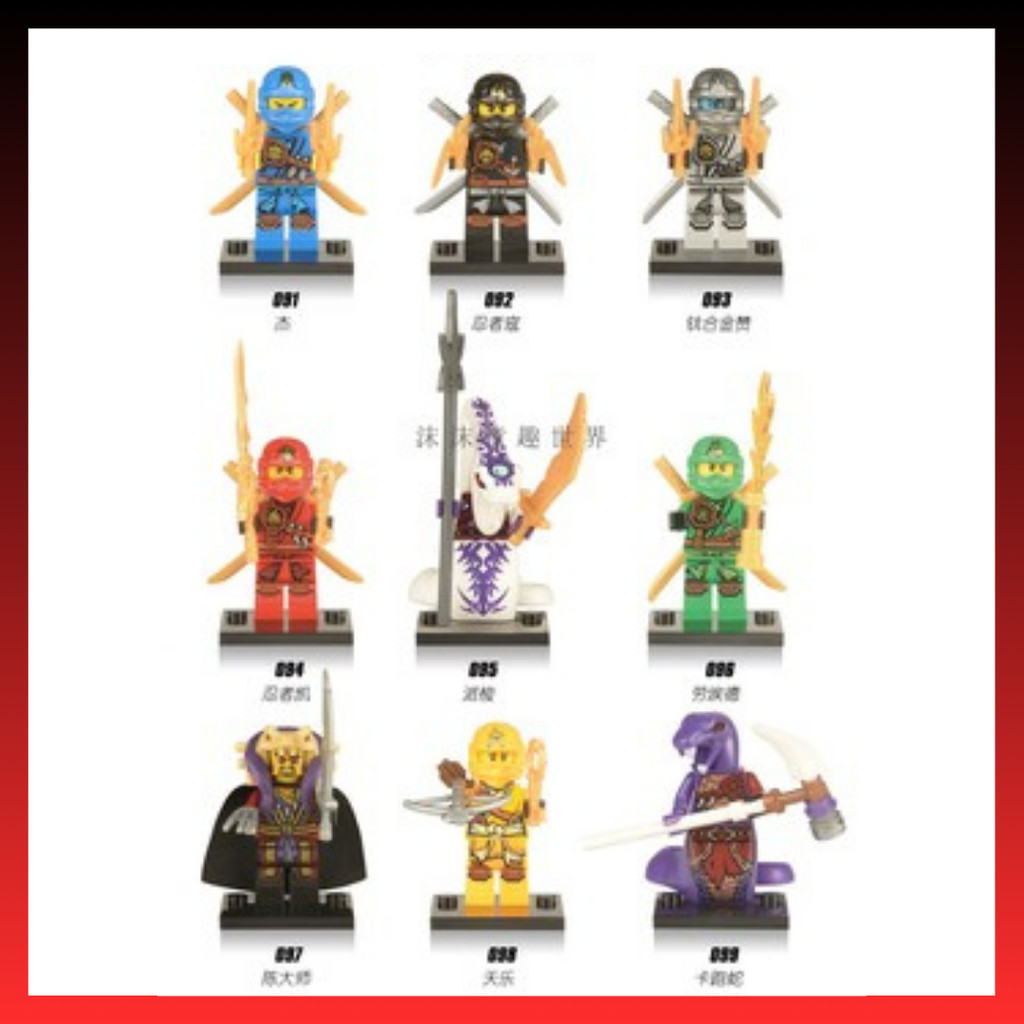 Đồ chơi lắp ráp bộ sưu tập 9 minifigures Ninjago Phần 4 DECOOL XINH-Lắp ghép xếp hình nhân vật ninja