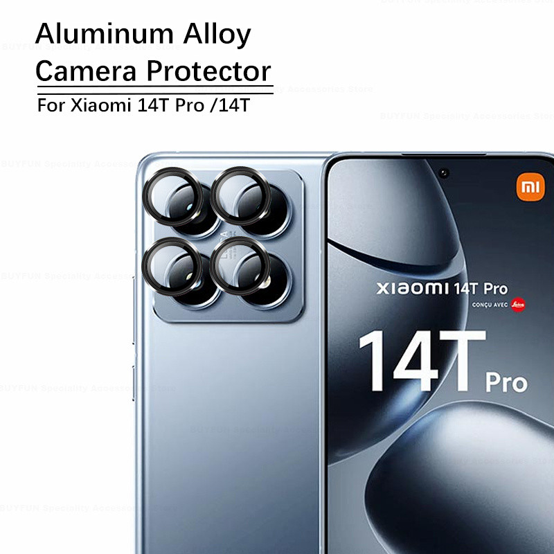 Kính Bảo Vệ Camera 3D Cho Xiaomi 14T 2024 HD Kính Cường Lực Ống Kính Kim Loại Phía Sau Vòng Xiaomi 14T Pro Xioami 14 T Xiaomi14T