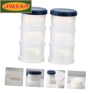 Hộp sữa bột SUSANS, Sữa bột mang theo 1-5 lớp Hộp đựng bột sữa tùy chọn, Hộp đựng bột sữa trong suốt thực phẩm hoạt hình cho bột sữa